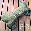 Personalised Bone Dog Toy - Country Tweed Collection - Country Green (Juno) 2